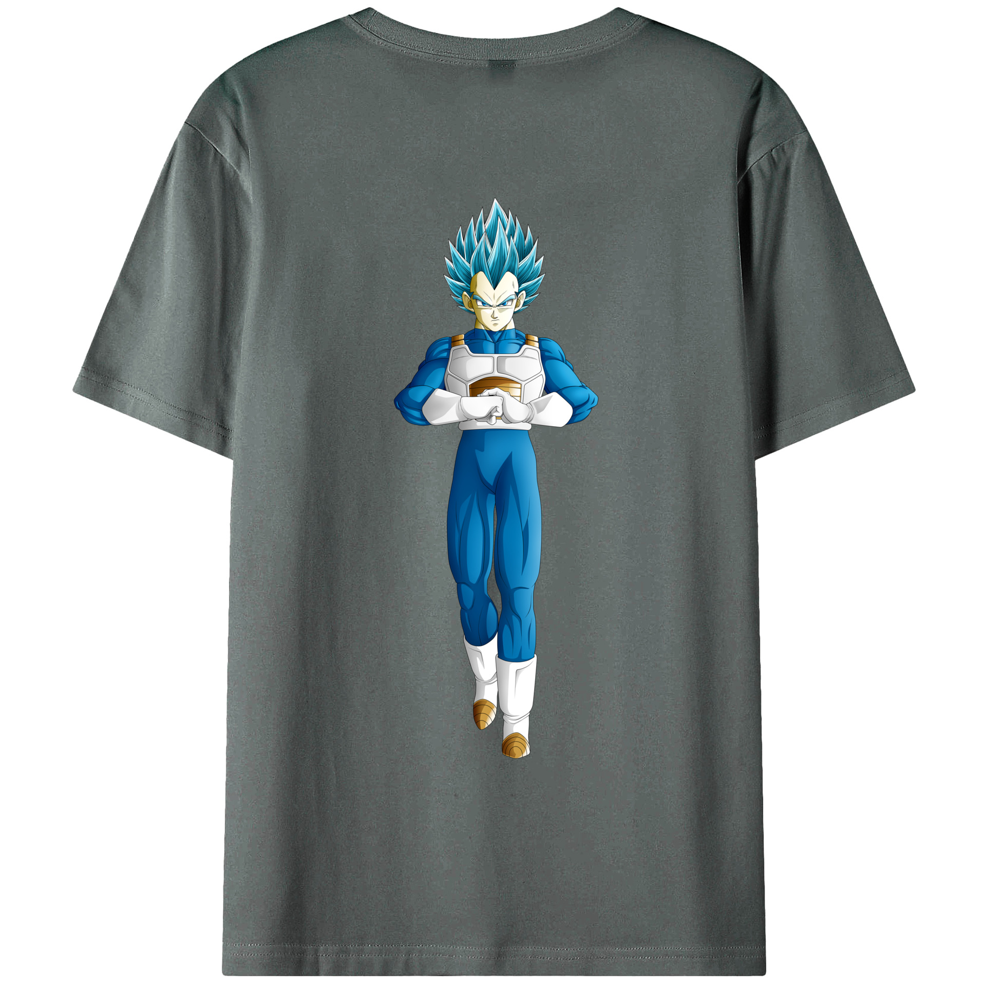 （画像用） ドラゴンボール ベジータ四世（Bejīta Yonsei）DRAGON BALL Vegeta IV 綿100％ メンズ半袖Tシャツ（バックプリント） 通気性